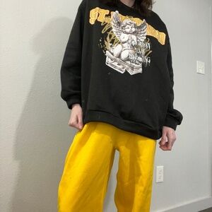 Matching sweat shirt and sweat pants set